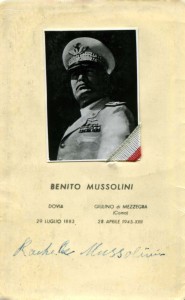 Il luttino di Mussolini con la firma della moglie Rachele