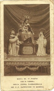 L'immagine della Madonna di Pompei, venerata a Messina